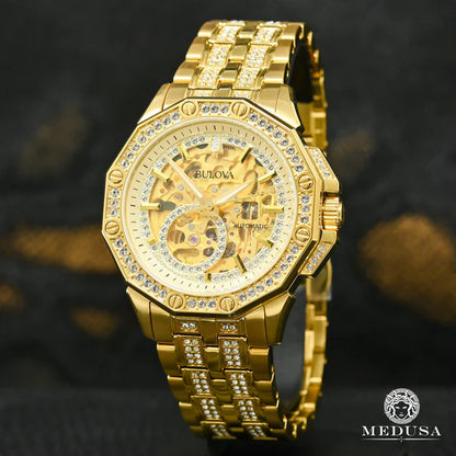 Bulova Octava Reloj automático para hombre, Oro, Pulsera